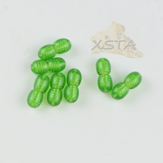 Screw clasp light green polished